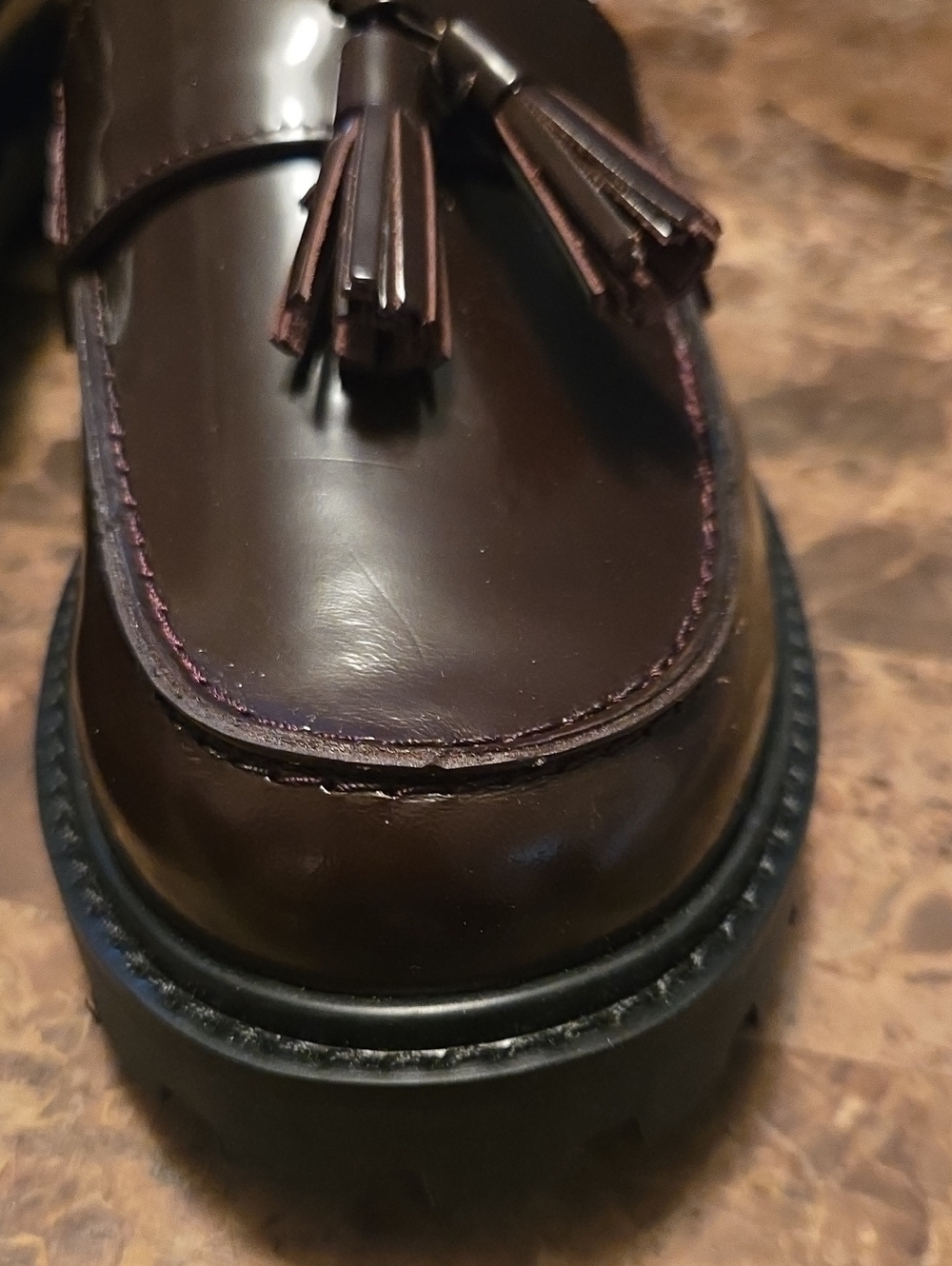 Thursday Boot Co. Women's Tasseled Loafer Brown size 8.5 Like New Condition - Picture 2 of 6
